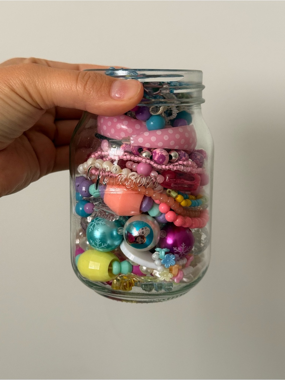 Kids Mystery Jewellery Jar - Pink Multicolor Beads